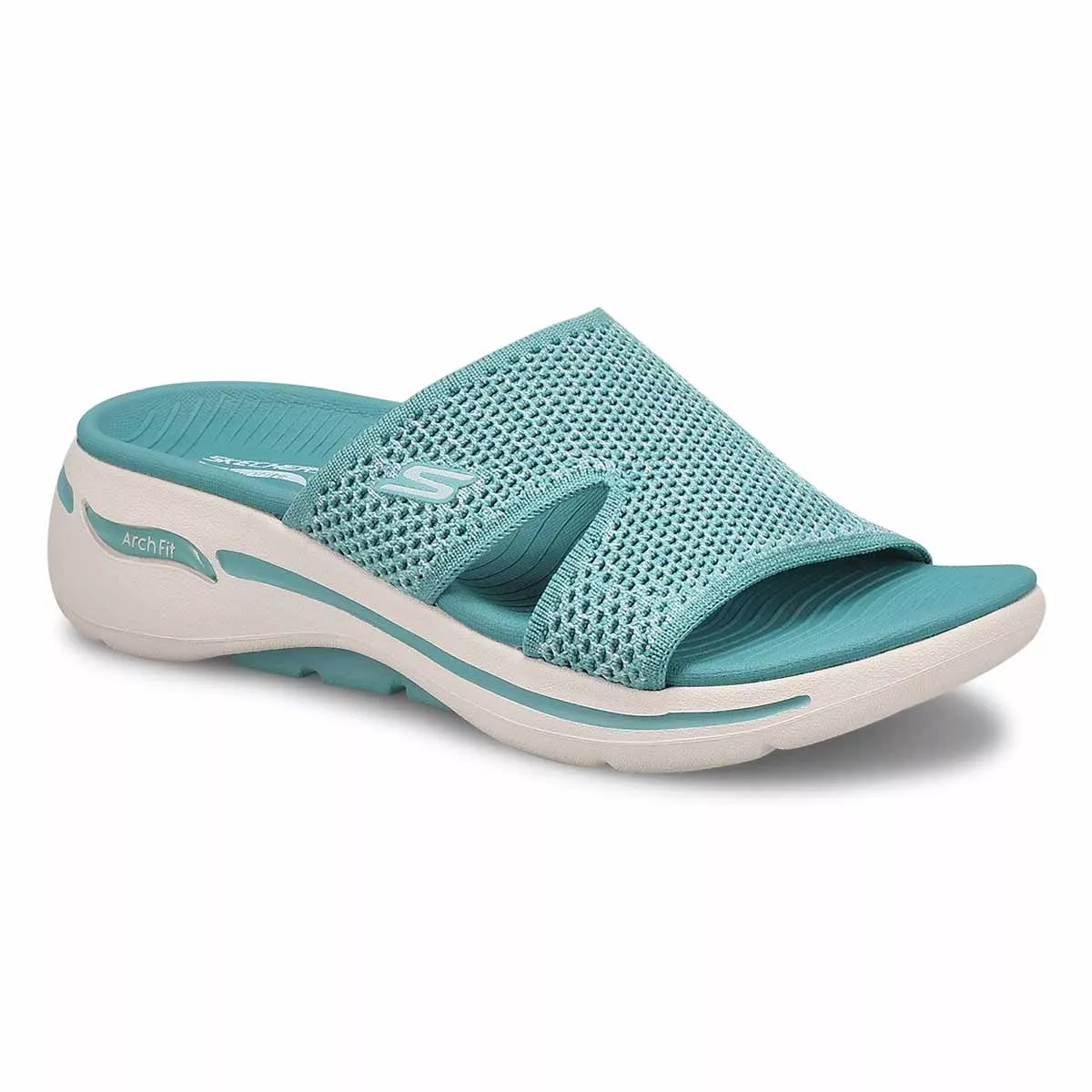 Affordable Skechers, Women's Go Walk Arch Fit Sandal - Teal 0115