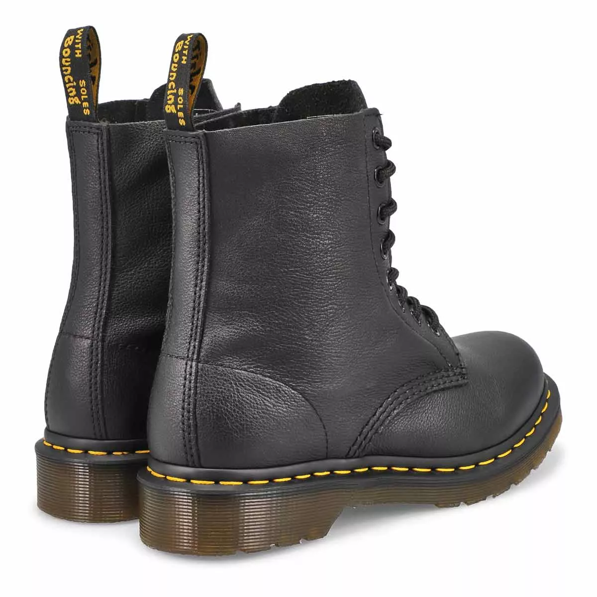 Cheap DrMartens, Bottes PASCAL à 8 œillets, cuir noir, femmes 0119