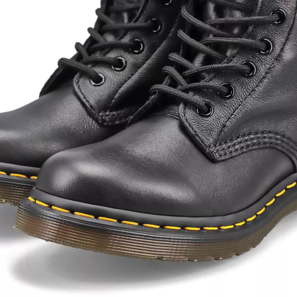 Cheap DrMartens, Bottes PASCAL à 8 œillets, cuir noir, femmes 0119