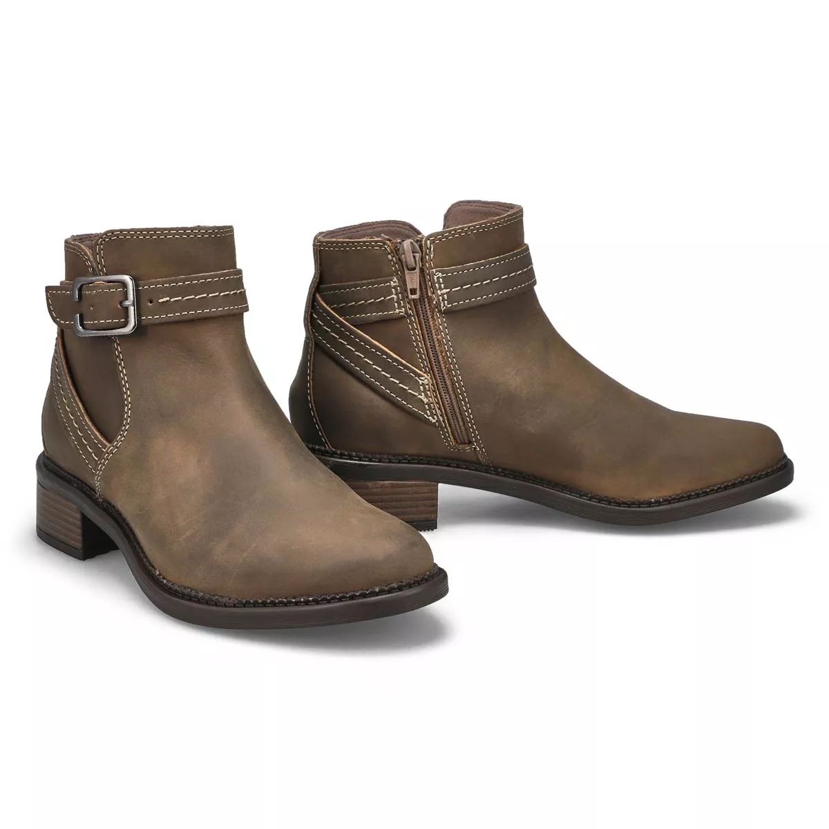 Cheap Clarks, Bottine MAYE STRAP, taupe, femmes 0117