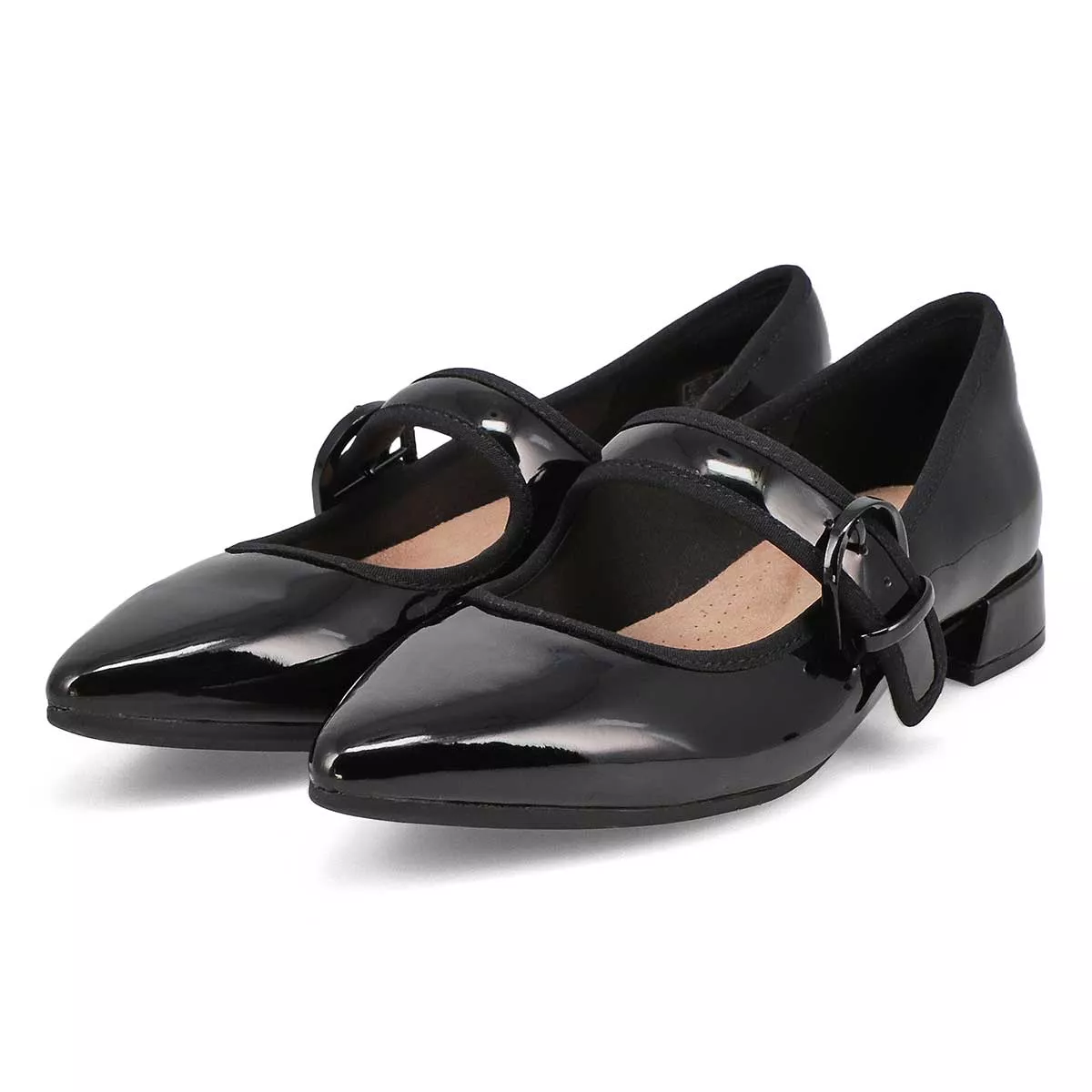 Affordable Clarks, Chaussure habillée NATALYN MAY, noir verni, femmes 0117