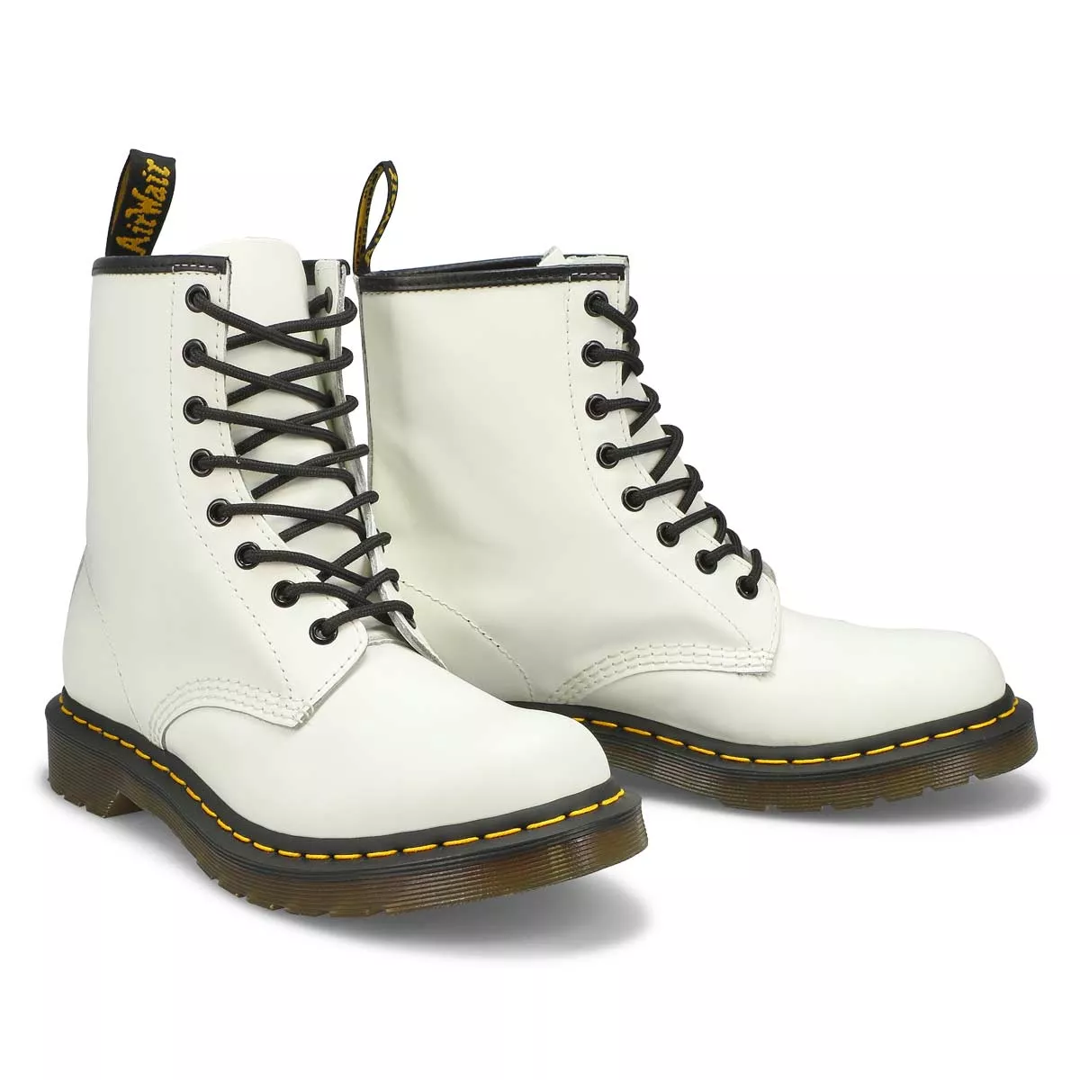 Affordable DrMartens, Ladies 1460 8 Eye Smooth Boot - White 0119