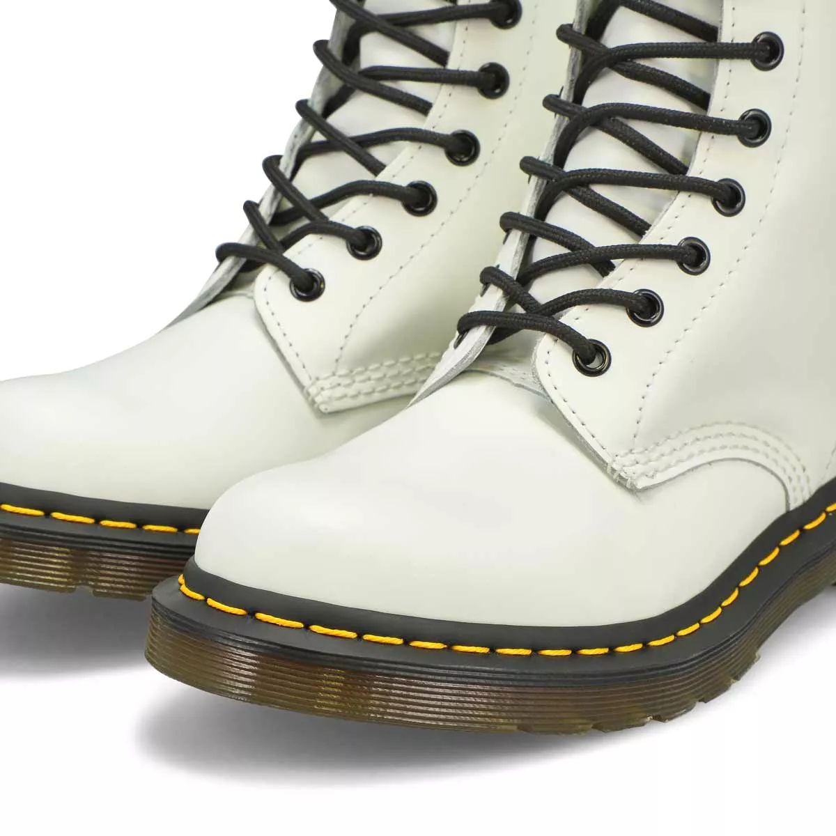 Affordable DrMartens, Ladies 1460 8 Eye Smooth Boot - White 0119